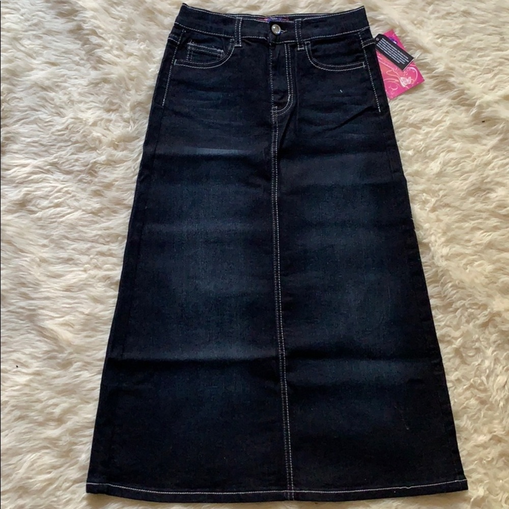 Long jean skirt for little girls!